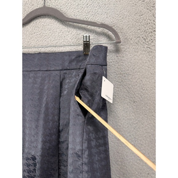 Holagen Skirt Womens 8 Petite Grey Houndstooth Pleated A-Line Ladies NEW - Picture 8 of 14
